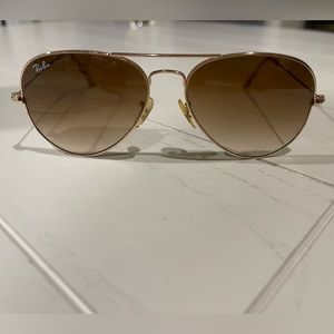 Gold ray-ban sunglasses, kids large aviator